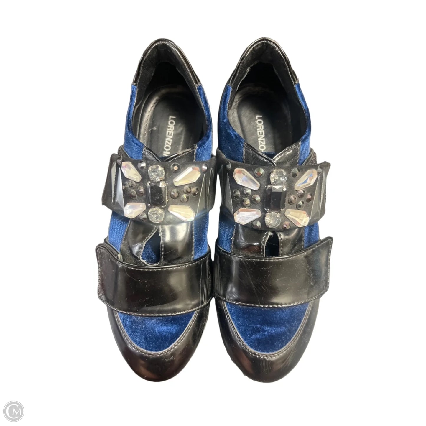 Shoes Sneakers By Clothes Mentor In Black & Blue, Size: 6.5