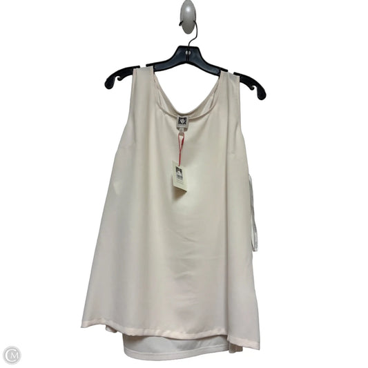 Top Sleeveless Basic By Anne Klein In Cream, Size: Xl