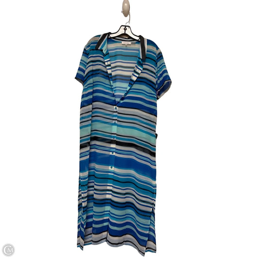 Swimwear Cover-up By Calvin Klein In Blue, Size: L