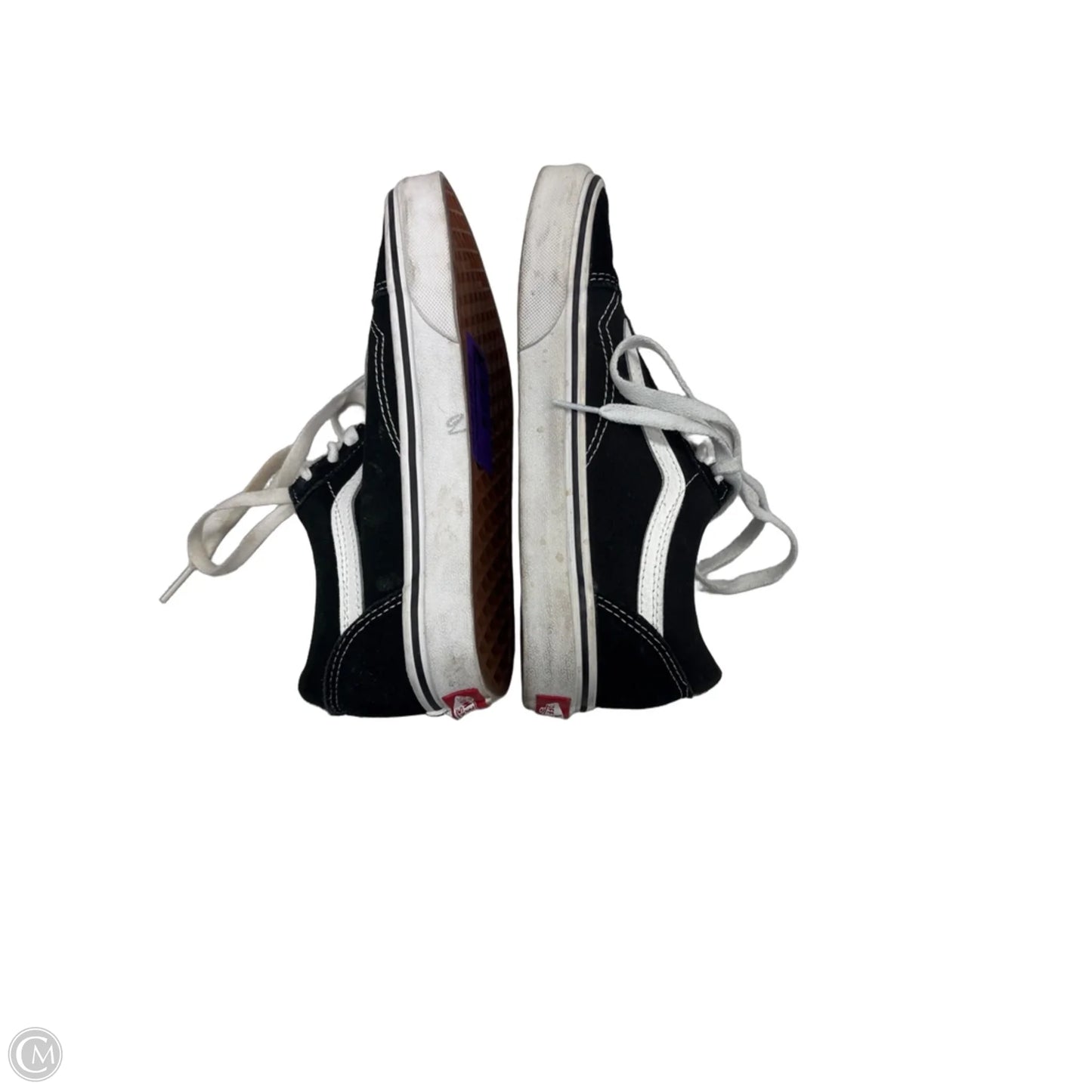 Shoes Sneakers By Vans In Black & White, Size: 6.5