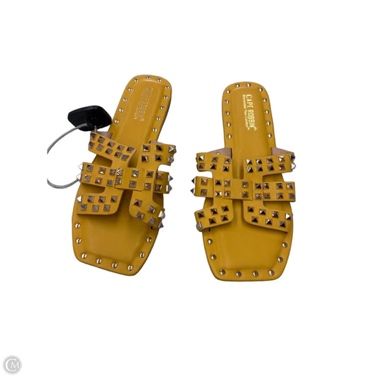 Sandals Flats By Cape Robbin In Yellow, Size: 9