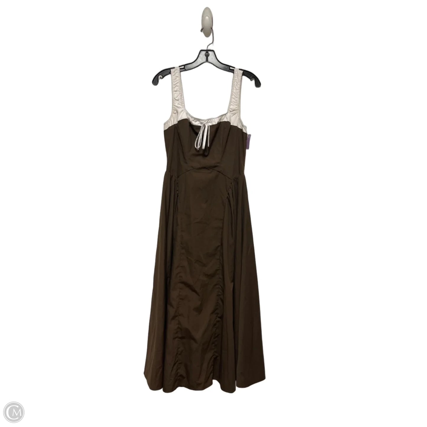 Dress Casual Midi By Moon River In Brown & White, Size: M