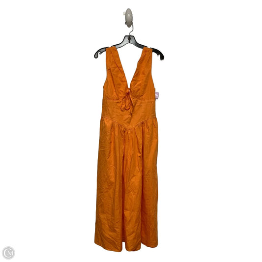 Dress Casual Midi By Clothes Mentor In Orange, Size: M
