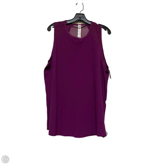 Athletic Tank Top By Lululemon In Purple, Size: Xl