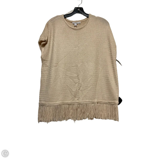 Sweater Short Sleeve By Chicos In Beige, Size: L