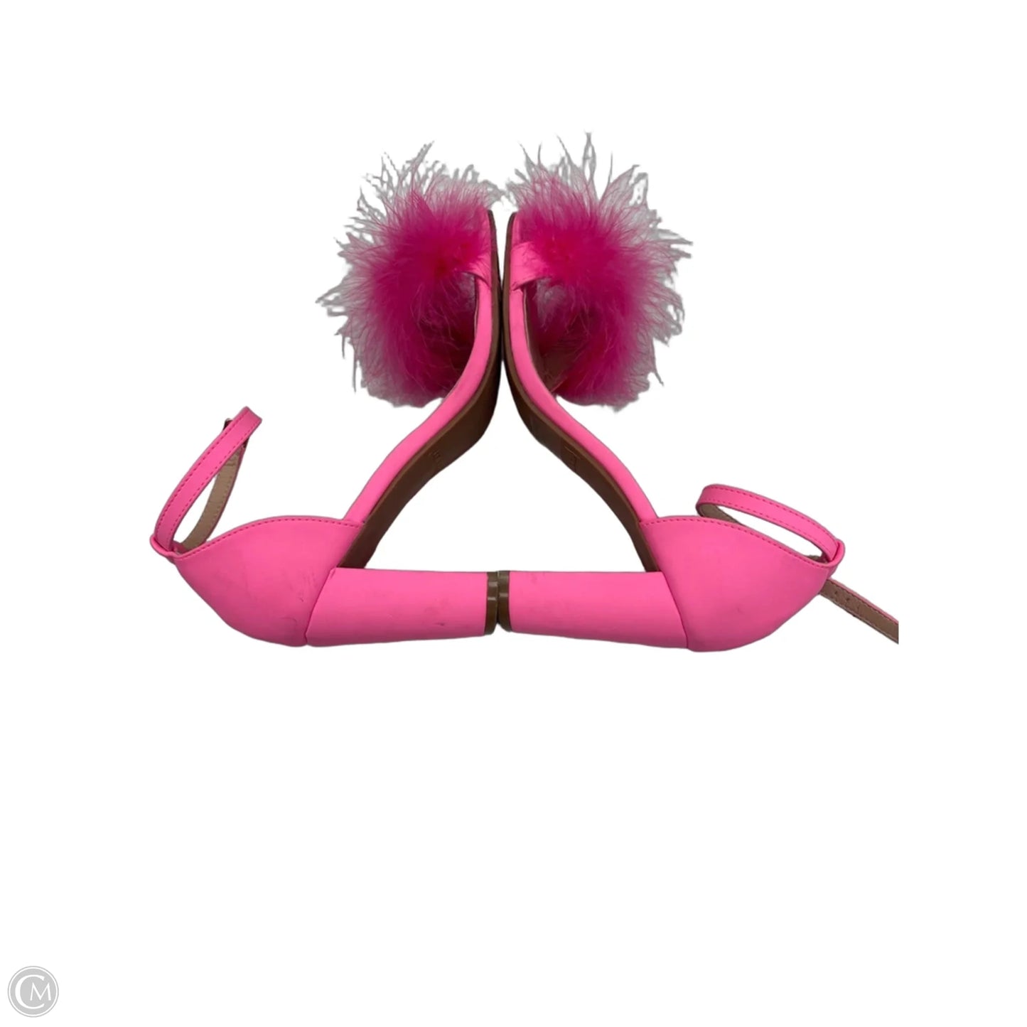 Sandals Heels Block By Top Moda In Pink, Size: 8.5