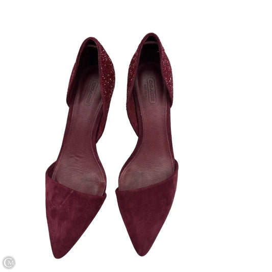 Shoes Designer By Coach In Red, Size: 8.5