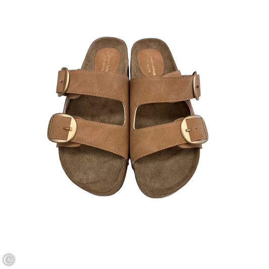 Sandals Heels Platform By Clothes Mentor In Brown, Size: 7