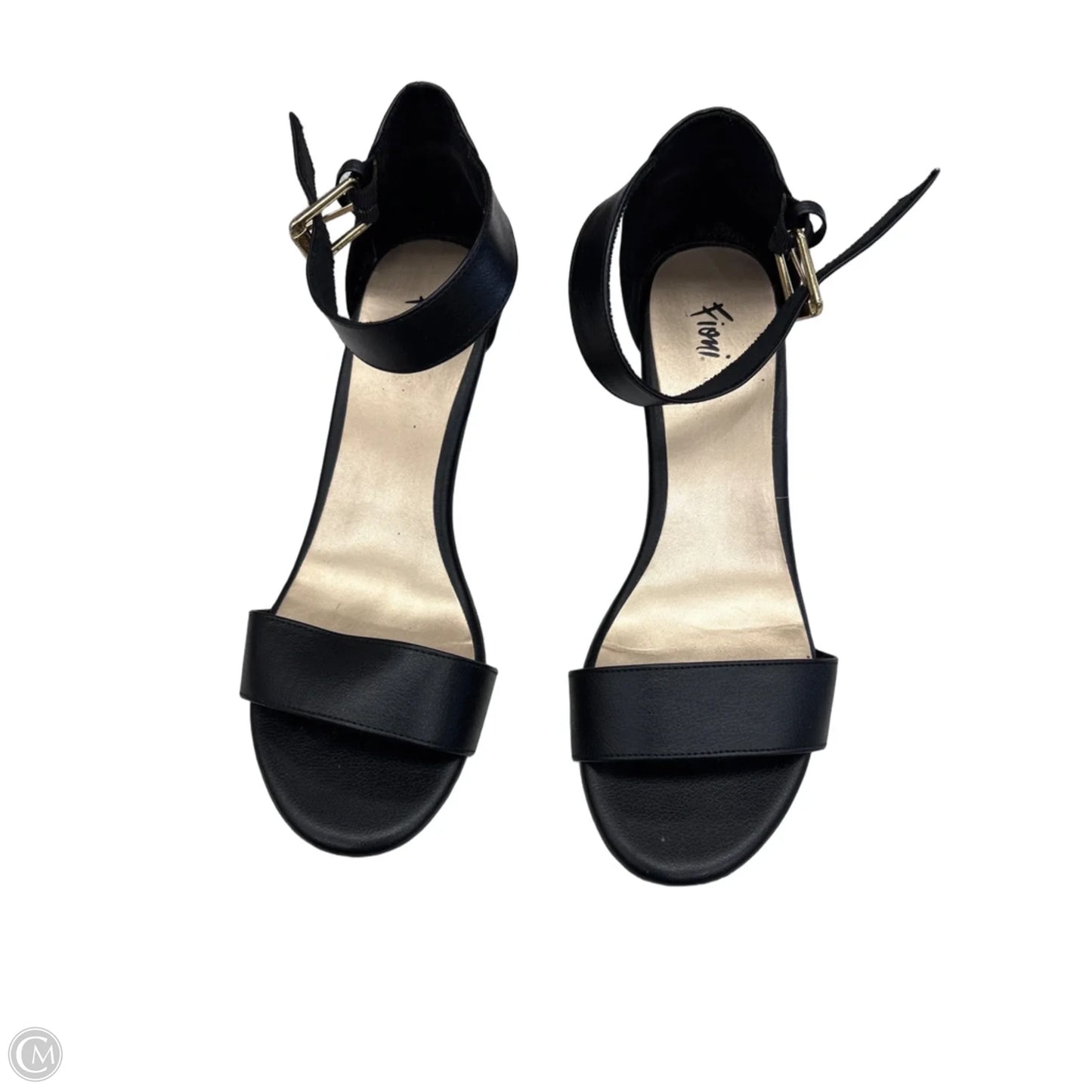 Sandals Heels Wedge By Fioni Shoes In Black, Size: 11