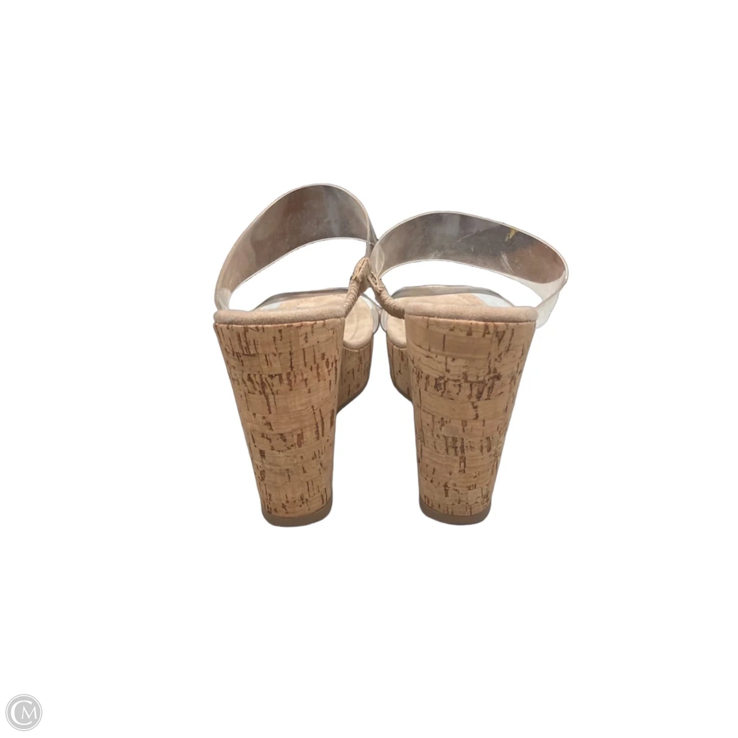 Sandals Heels Wedge By Steve Madden In Clear, Size: 6