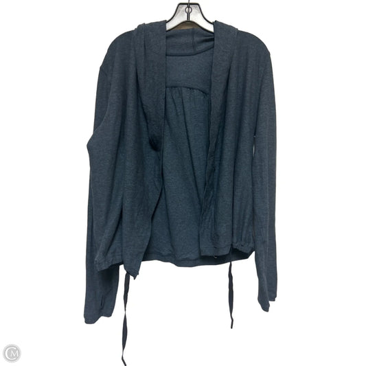 Athletic Top Long Sleeve Hoodie By Lululemon In Teal, Size: M