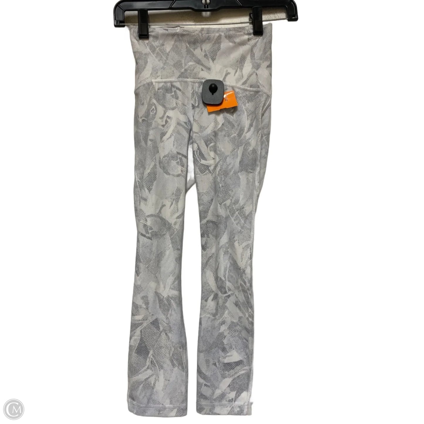 Athletic Leggings By Lululemon In Grey & White, Size: Xs