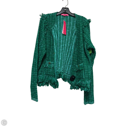 Sweater Cardigan Designer By Lilly Pulitzer In Green, Size: Xl