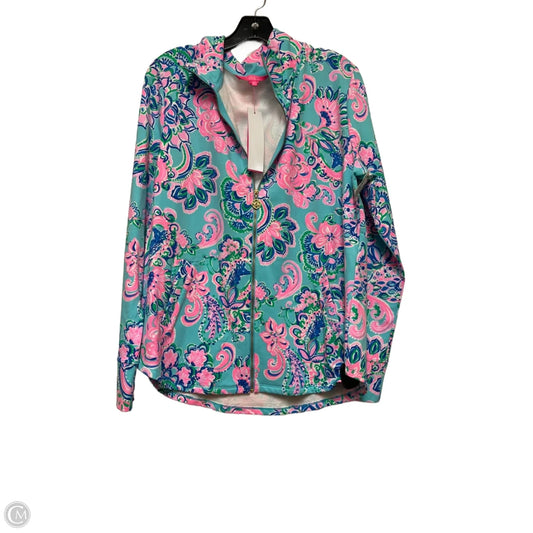 Jacket Designer By Lilly Pulitzer In Green & Pink, Size: L