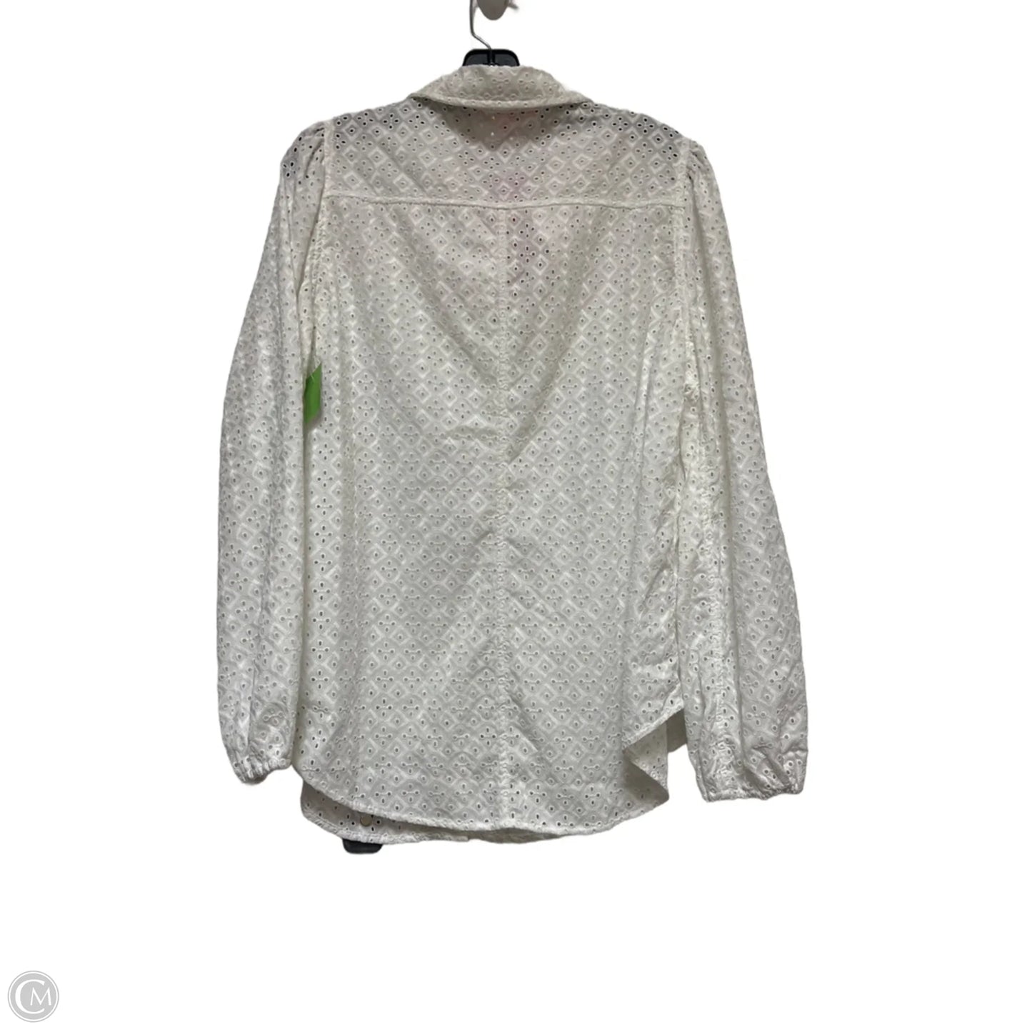 Top Long Sleeve Designer By Lilly Pulitzer In White, Size: Xl