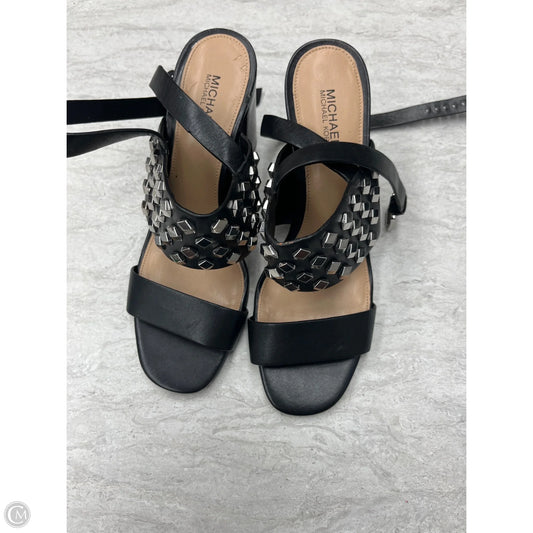 Shoes Heels Block By Michael By Michael Kors In Black & Silver, Size: 6.5