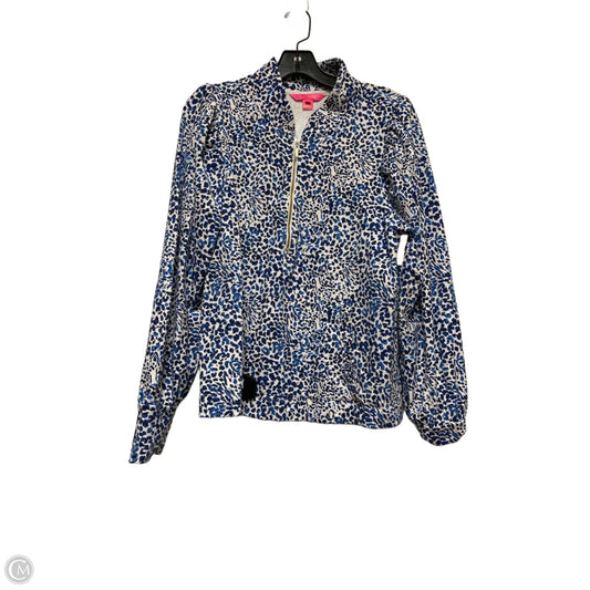 Top Long Sleeve Designer By Lilly Pulitzer In Blue & White, Size: Xl
