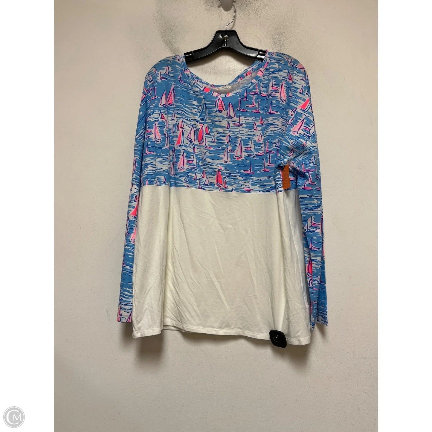 Top Long Sleeve Designer By Lilly Pulitzer In Nautical Print, Size: Xl