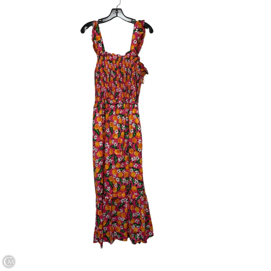 Dress Casual Maxi By Draper James In Orange & Pink, Size: L