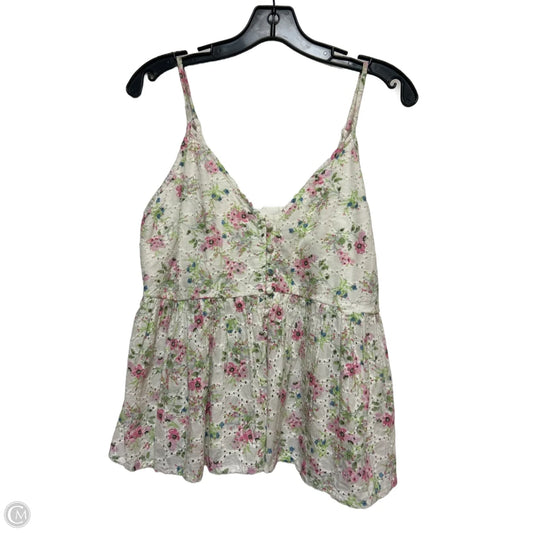 Top Sleeveless By Japna In Floral Print, Size: L