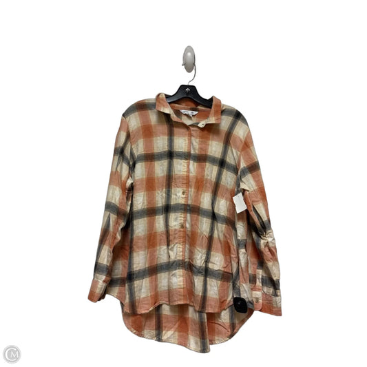 Top Long Sleeve By Old Navy In Grey & Orange, Size: 2x