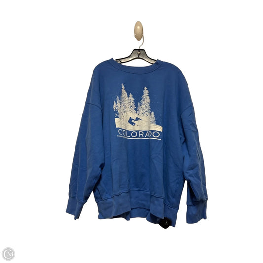 Sweatshirt Crewneck By American Eagle In Blue, Size: Xl
