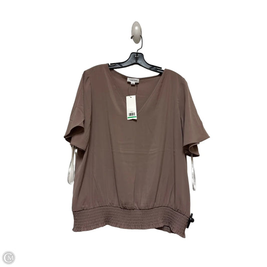 Top Short Sleeve By Calvin Klein In Purple, Size: L