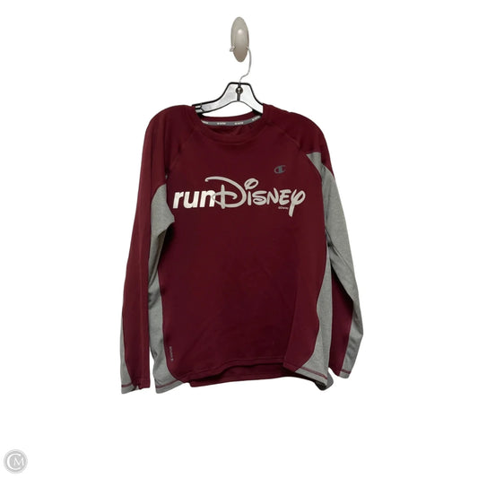 Top Long Sleeve By Disney In Grey & Purple, Size: M