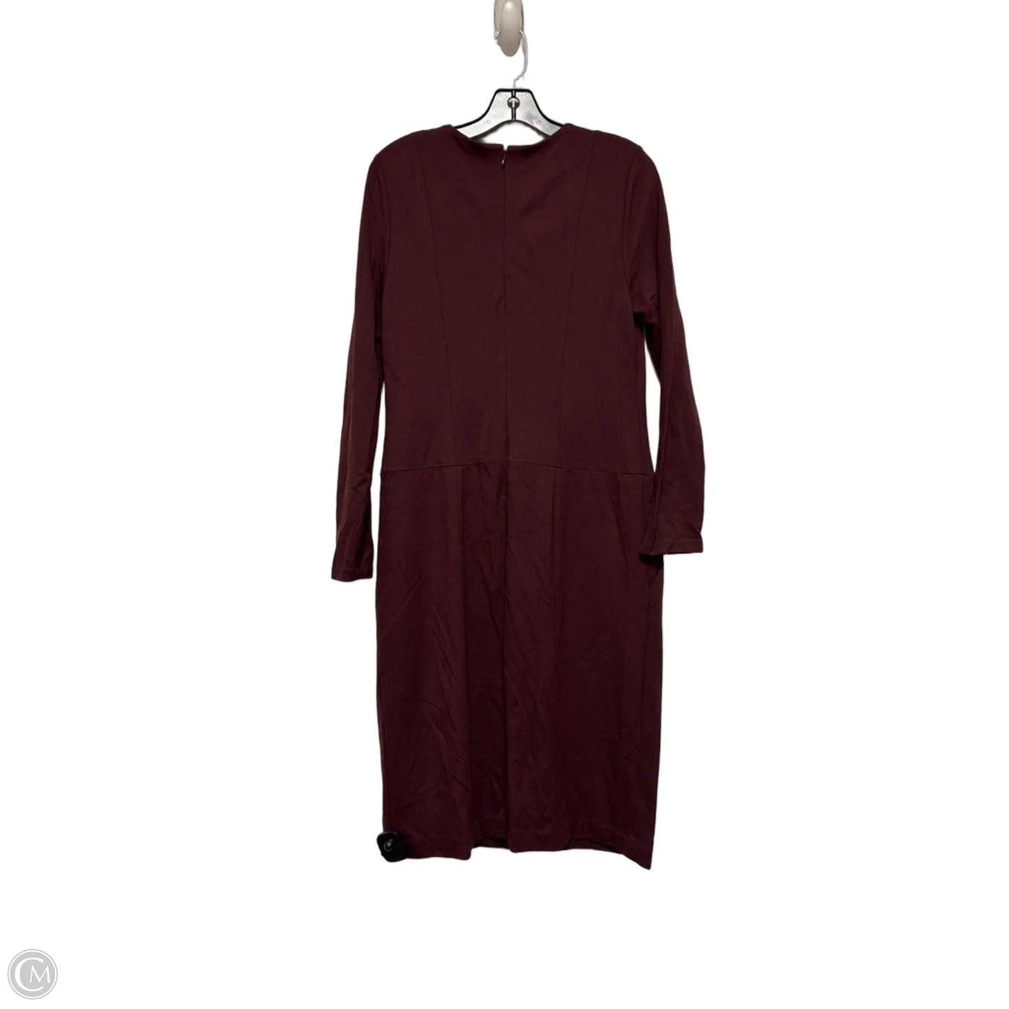 Dress Casual Midi By Talbots In Maroon, Size: L