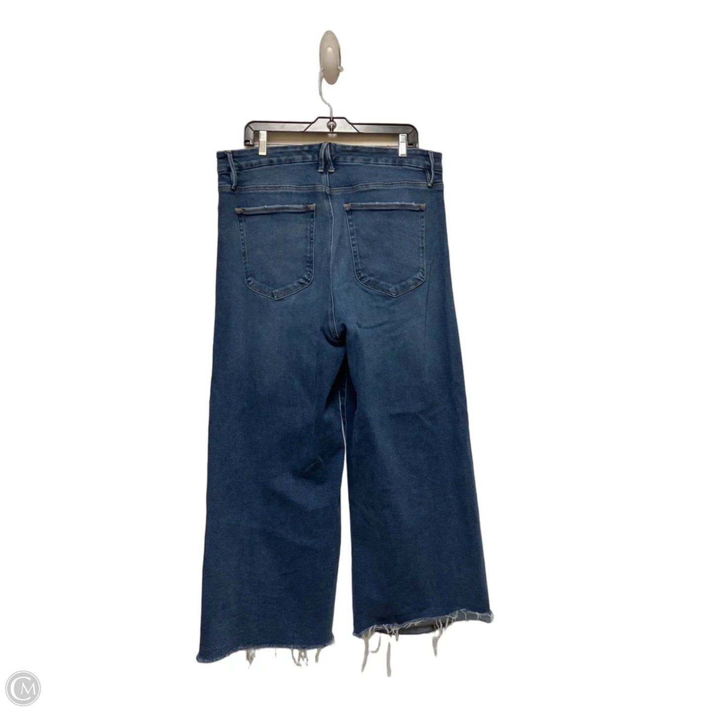 Jeans Wide Leg By Good American In Blue Denim, Size: 16