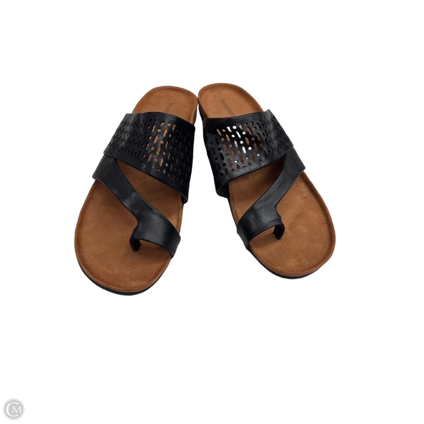 Sandals Flats By Bare Traps In Black & Brown, Size: 8