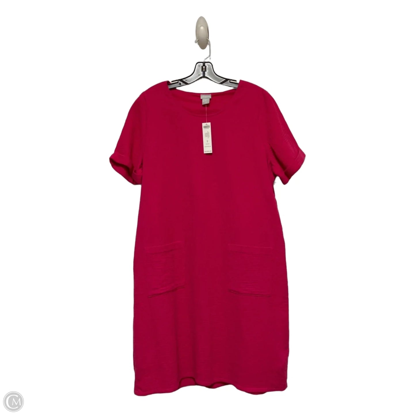 Dress Casual Midi By Chicos In Pink, Size: L