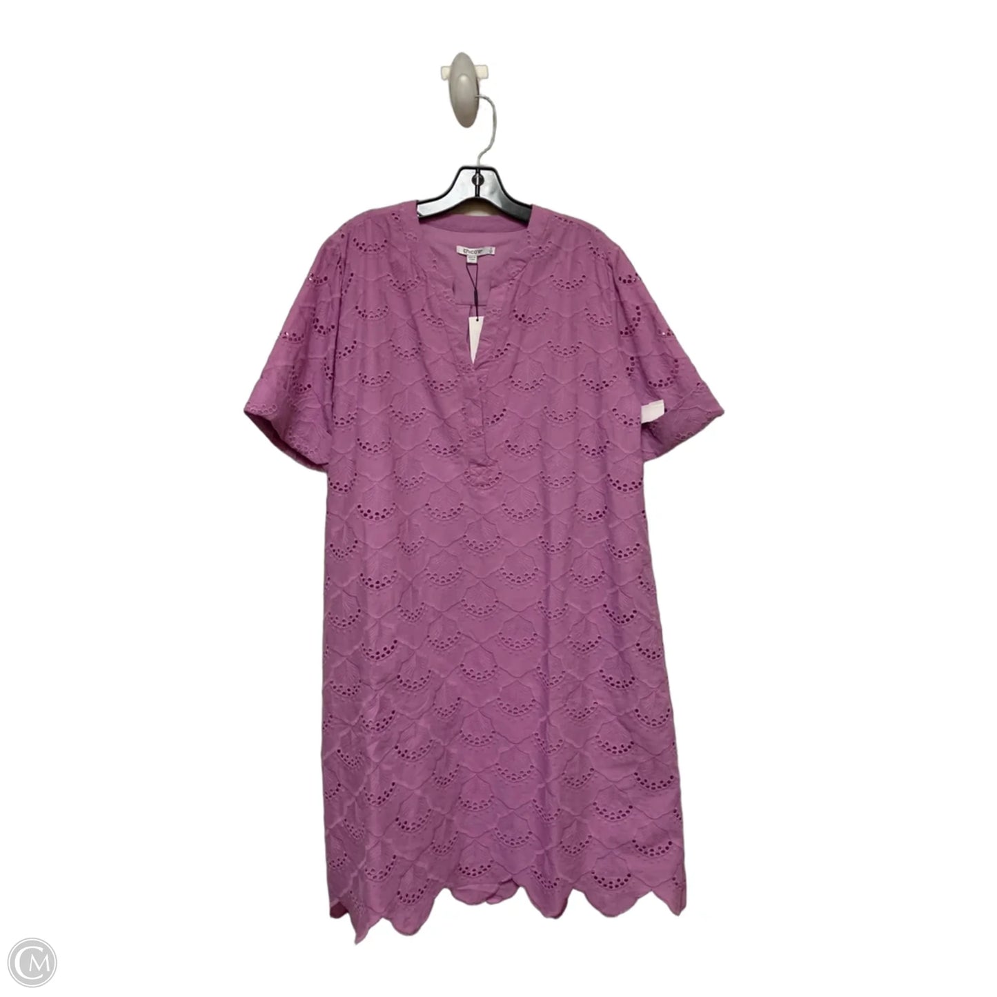 Dress Casual Midi By Chicos In Pink, Size: L