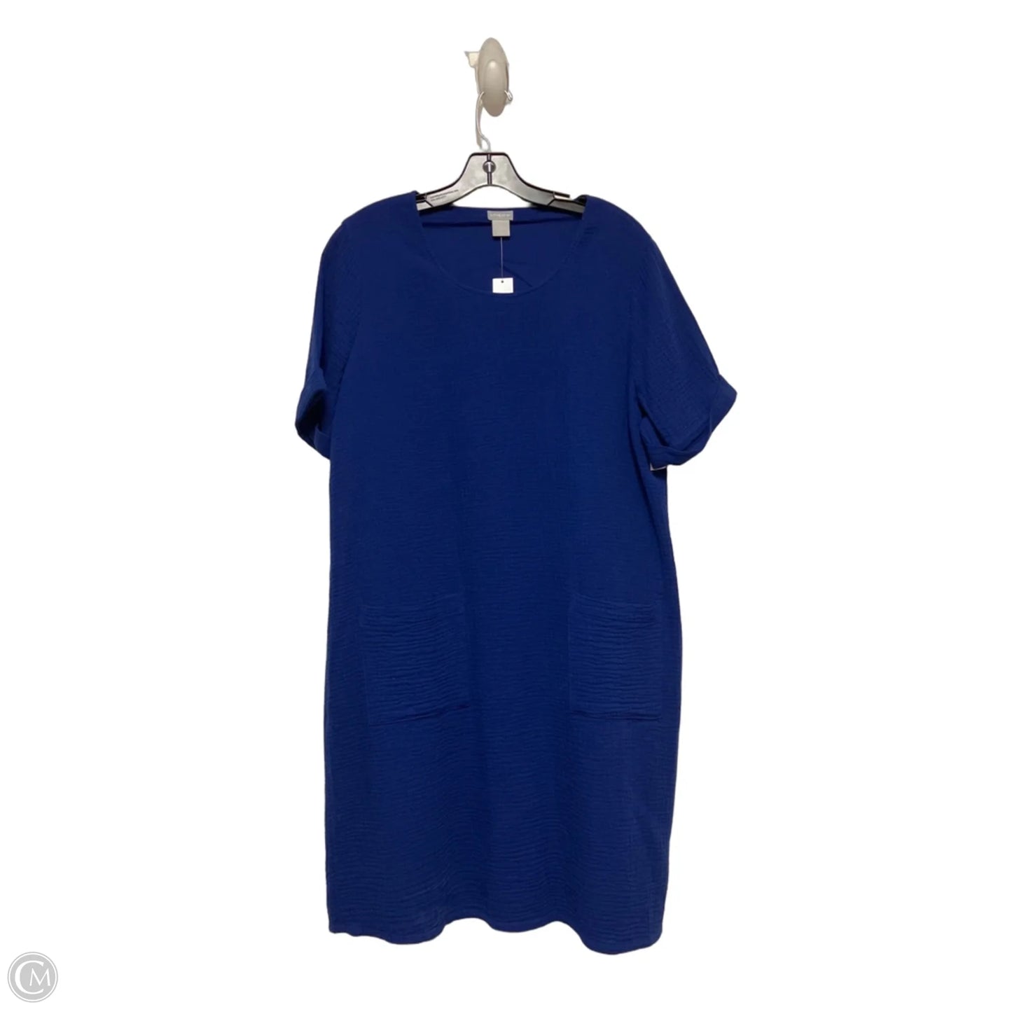 Dress Casual Midi By Chicos In Blue, Size: L