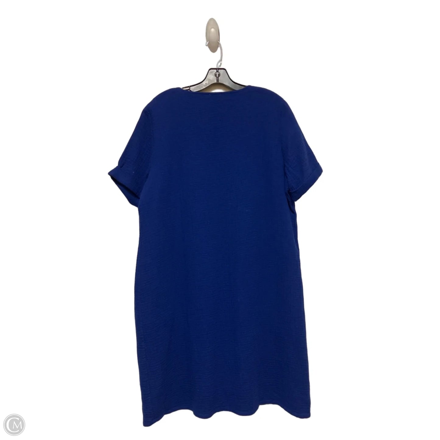 Dress Casual Midi By Chicos In Blue, Size: L