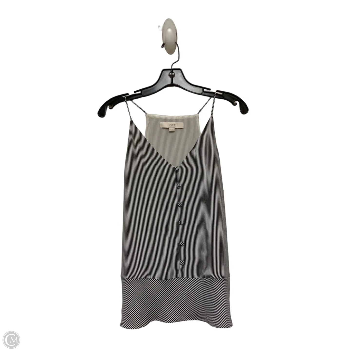 Top Sleeveless By Loft In Striped Pattern, Size: Xs