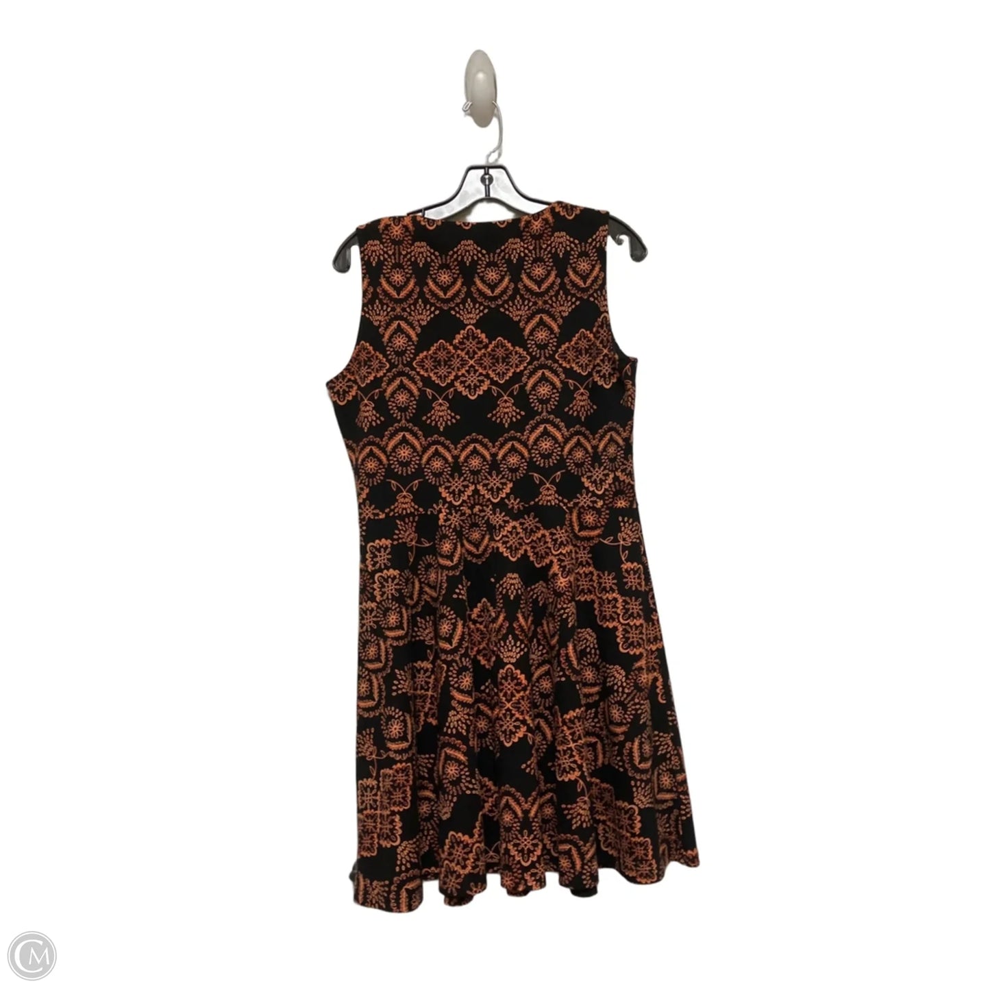 Dress Casual Short By Clothes Mentor In Black & Orange, Size: L