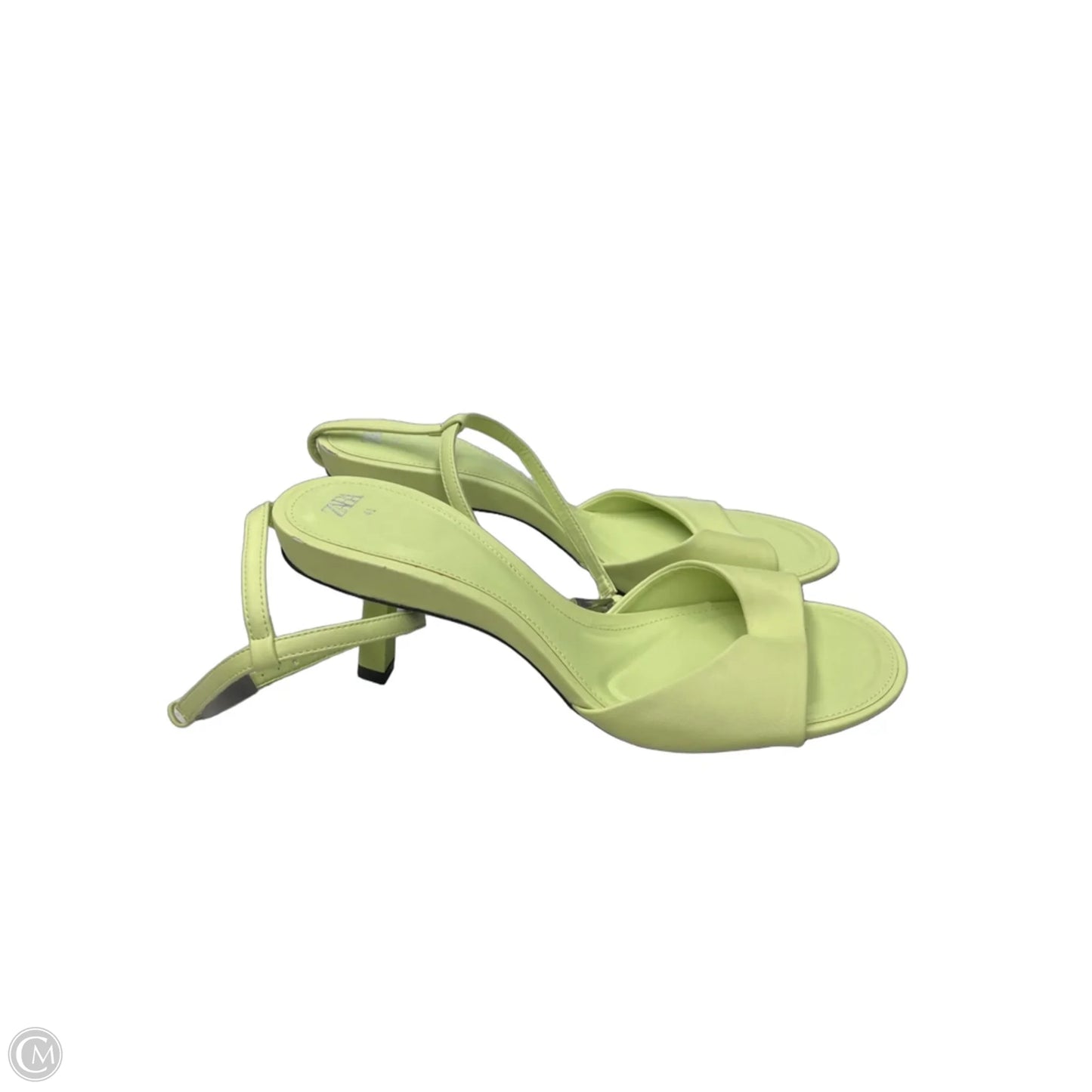 Sandals Heels Kitten By Zara In Green, Size: 10