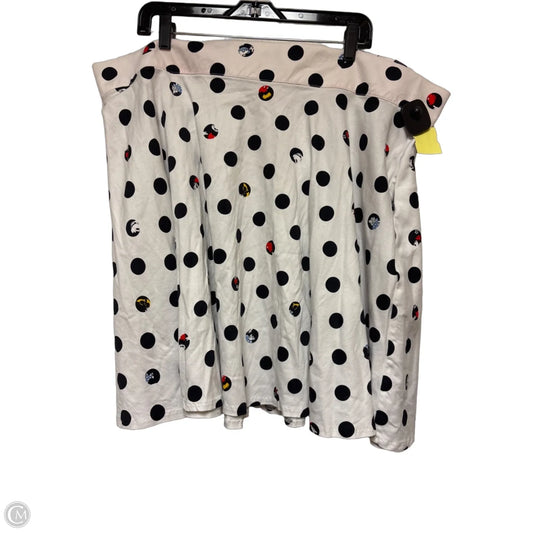 Skirt Mini & Short By Disney In Polkadot Pattern, Size: 26