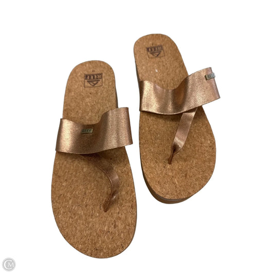 Sandals Heels Platform By Reef In Brown, Size: 10