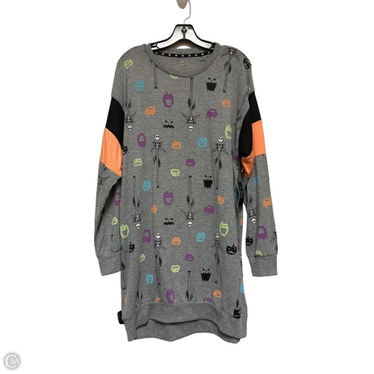 Top Long Sleeve By Disney In Grey, Size: L
