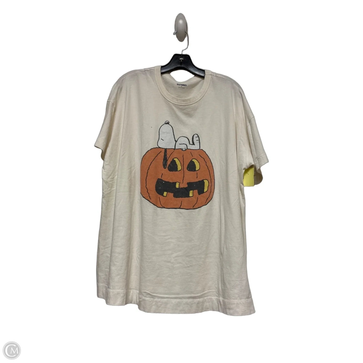 Top Short Sleeve Basic By Old Navy In Cream, Size: Xl
