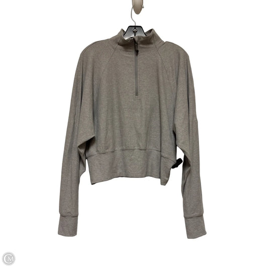 Athletic Top Long Sleeve Collar By Lululemon In Grey, Size: S