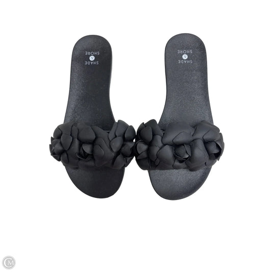 Sandals Flats By Shade & Shore In Black, Size: 6