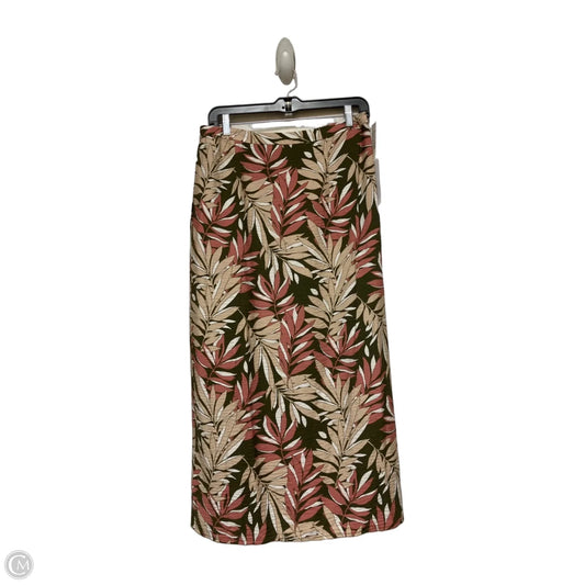 Skirt Midi By Liz Claiborne In Green & Pink, Size: 8
