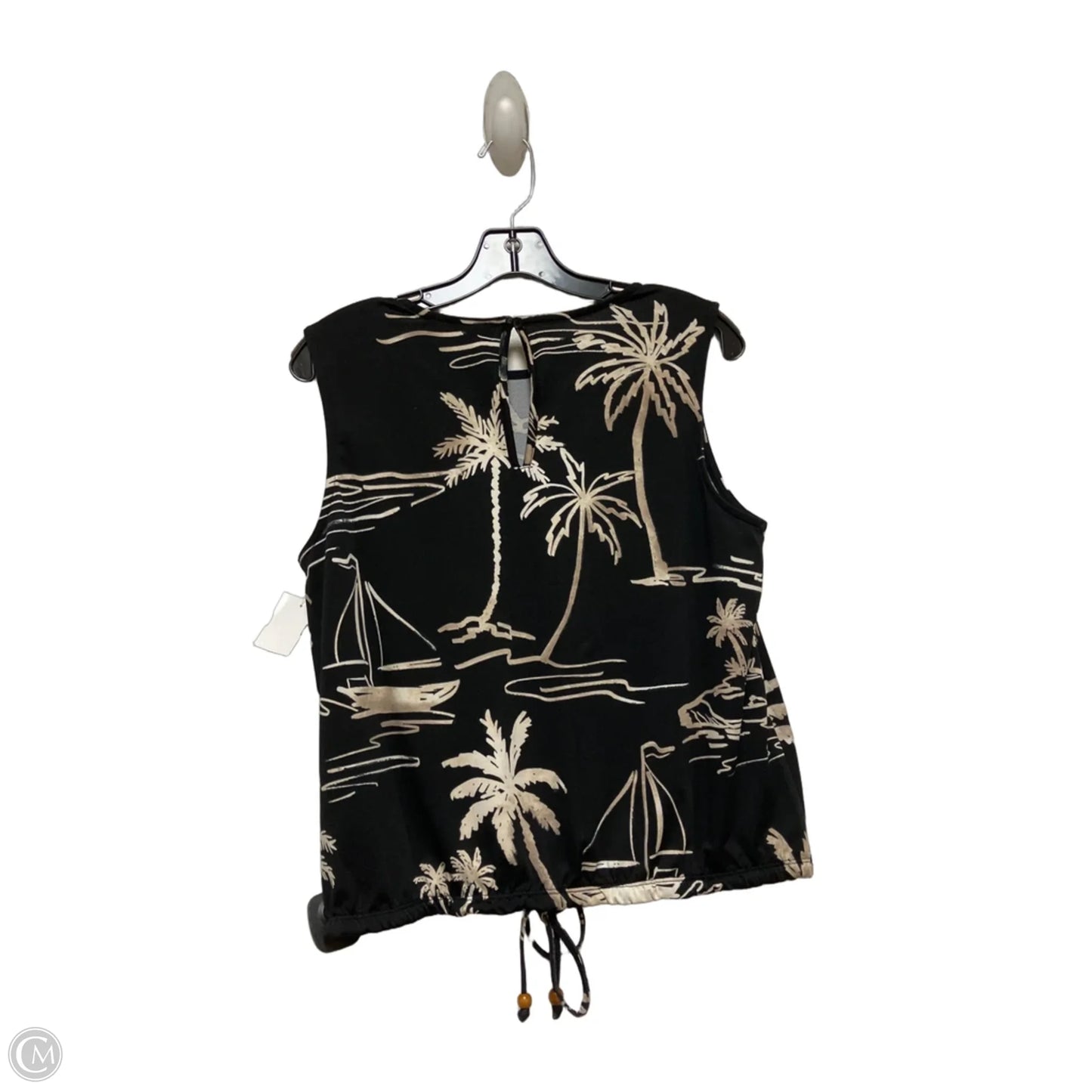 Top Sleeveless By Jules & Leopold In Black & Cream, Size: S