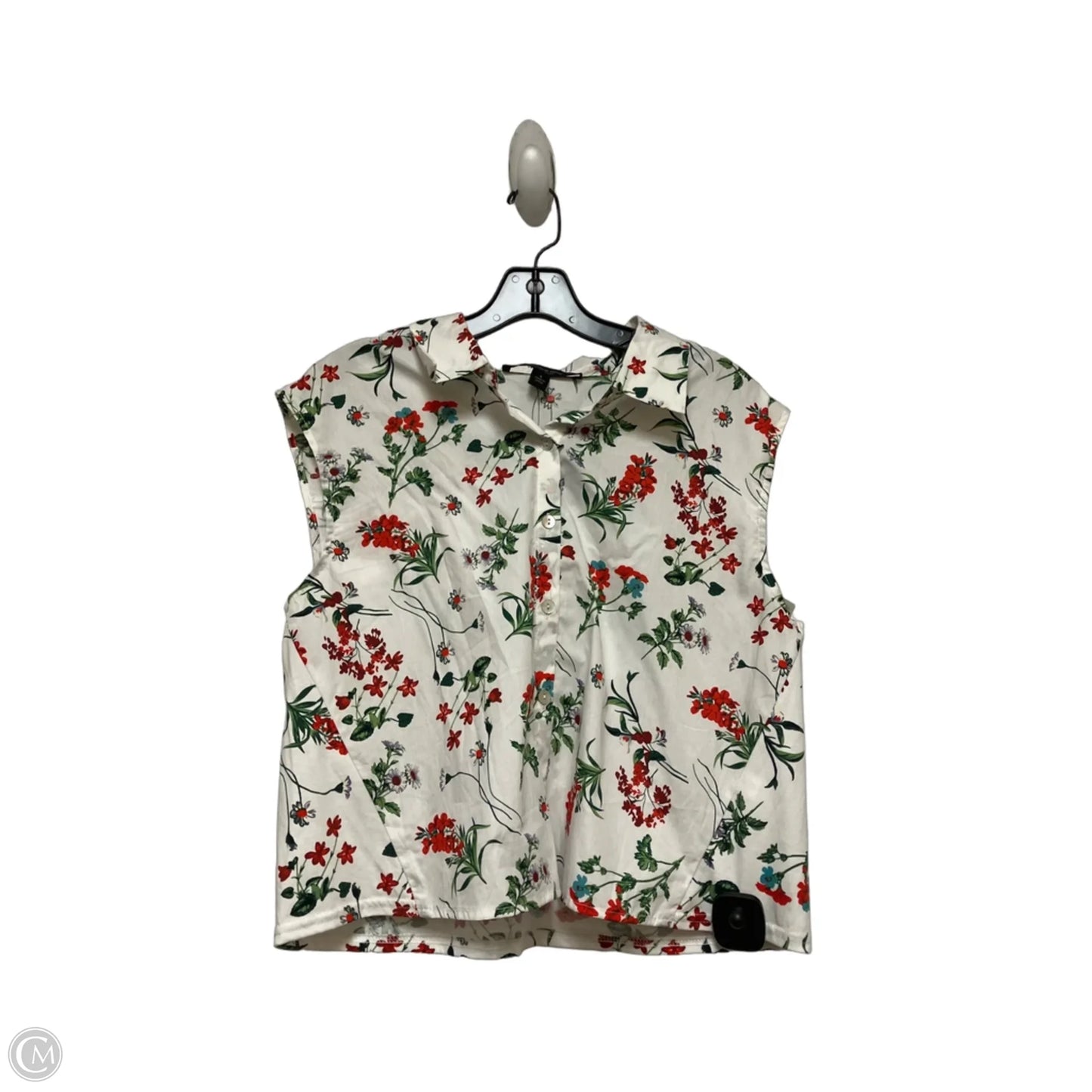Top Sleeveless By Marc New York In Floral Print, Size: S