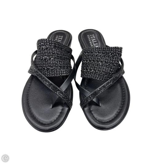 Sandals Flats By Italian Shoemakers In Black, Size: 8
