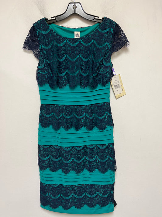 Blue & Green Dress Casual Midi Sangria, Size S