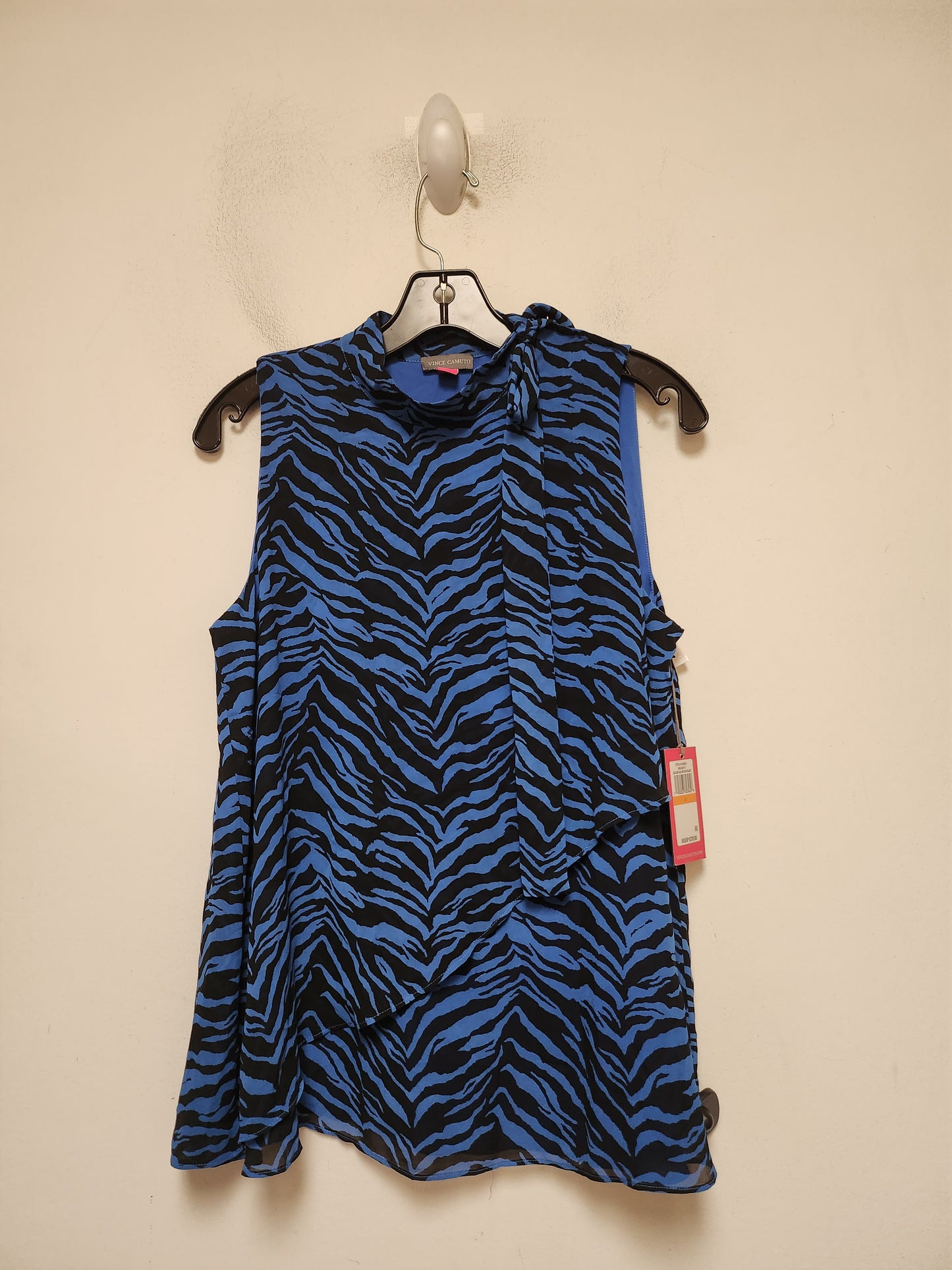 Top Sleeveless By Vince Camuto In Black & Blue, Size: S